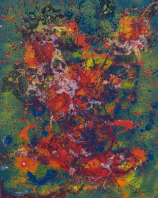 30" x 24" - technique mixte sur bois